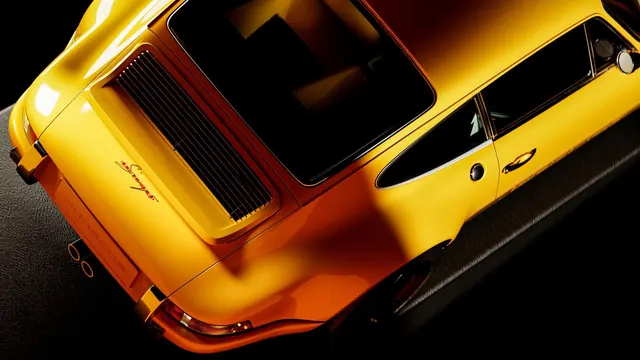 Golden Sports Car 3D Render, 3d-render, luxury, vibrant