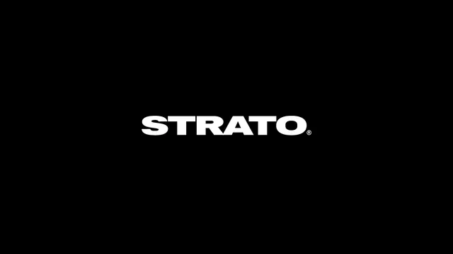 STRATO Wordmark, minimal, monochrome, high-contrast