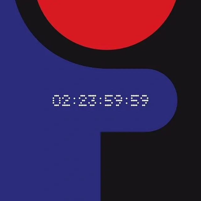 Abstract Geometric Graphic with Dot Matrix Text, minimal, swiss, high-contrast