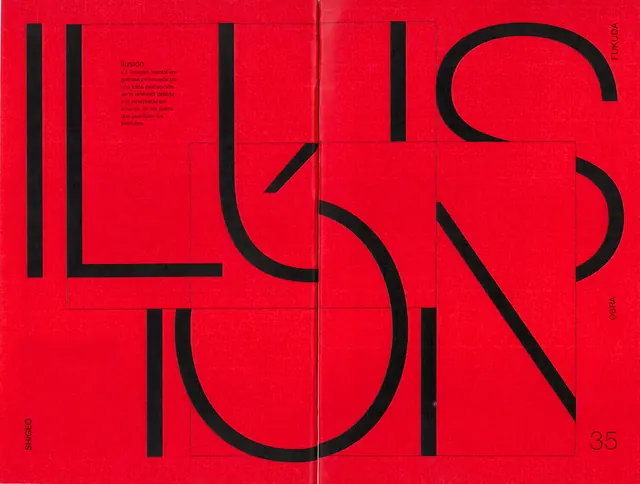 Geometric Typography Design, minimal, swiss, vibrant
