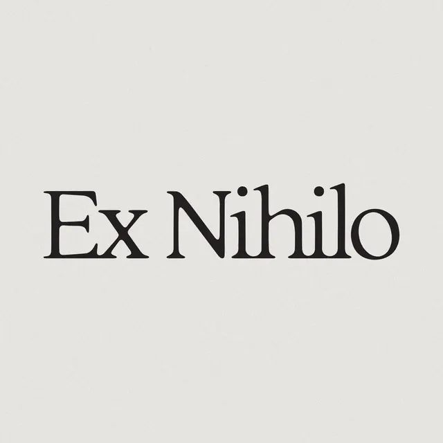 Ex Nihilo Wordmark, minimal, monochrome, monochrome