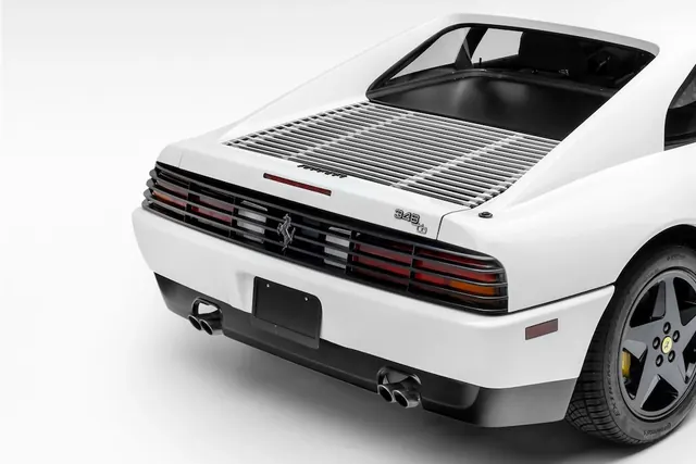 White Sports Car Mockup, minimal, photographic, high-contrast