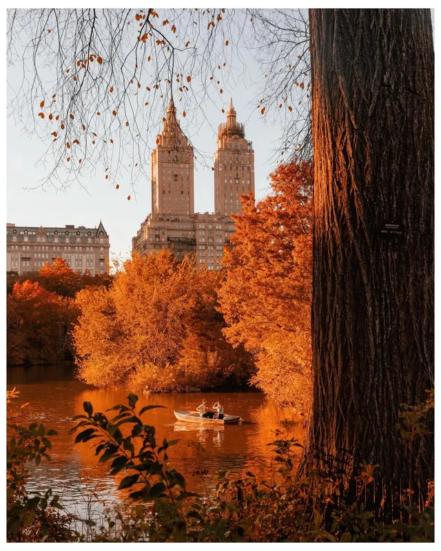 Autumnal Landscape with Twin Spires, photographic, organic, warm