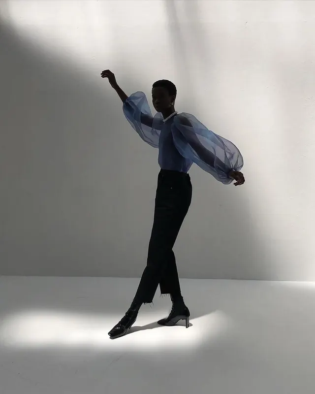 Man in Motion Studio Shot, minimal, photographic, light