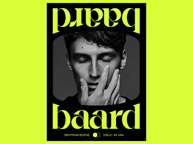 Bard Poster Design, brutalist, neo-brutalist, vibrant