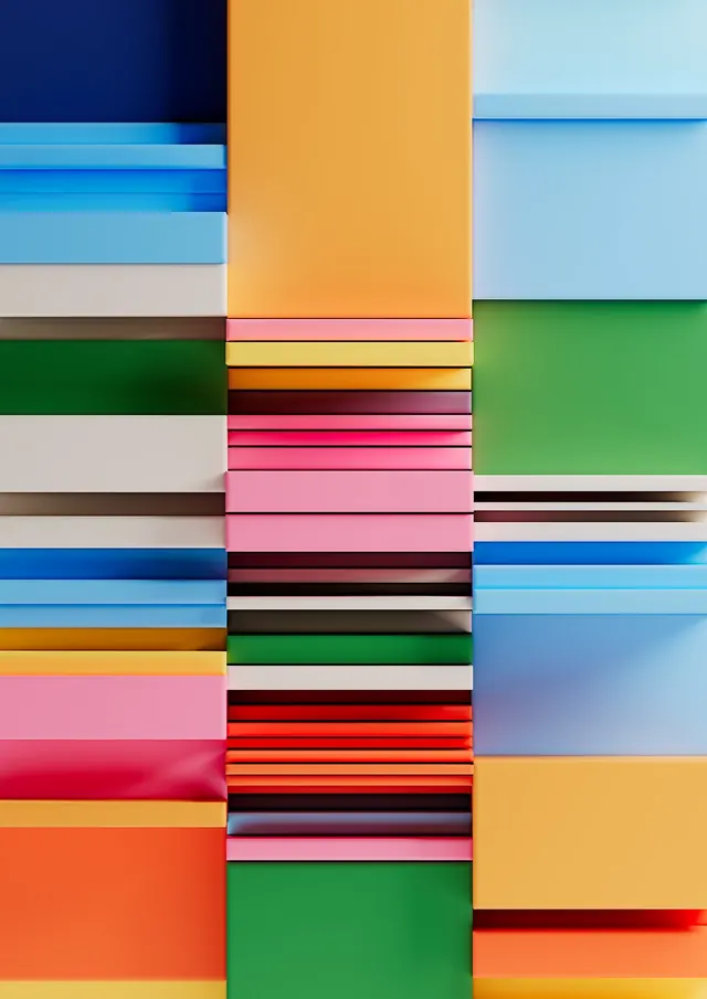 Geometric Color Block Grid, minimal, geometric, vibrant
