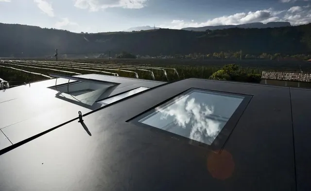Modern Architecture with Skylights, minimal, photographic, cool
