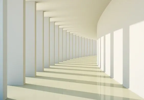 Minimalist Architectural Corridor, minimal, geometric, light