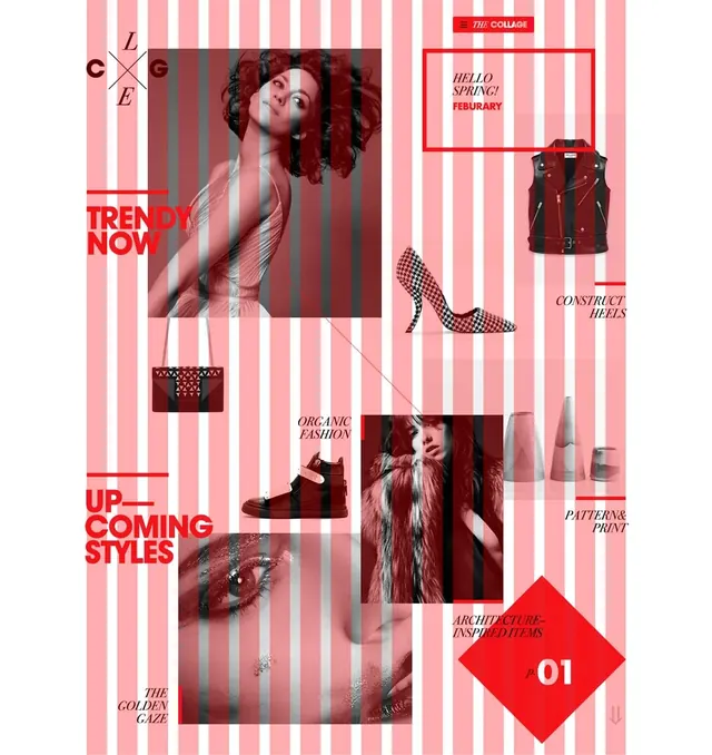 Fashion Editorial Collage Layout, editorial, maximalist, vibrant