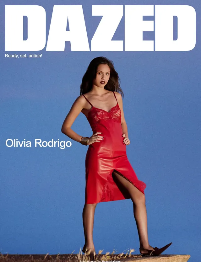 Dazed Magazine Olivia Rodrigo Cover, editorial, photographic, high-contrast