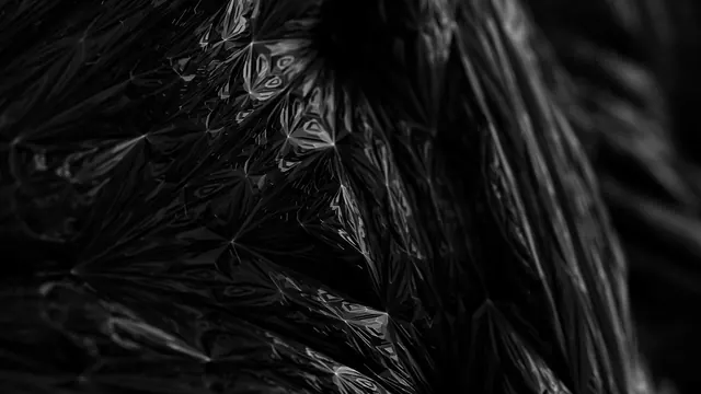 Abstract Dark Crystalline Texture, dark-mode, monochrome, dark