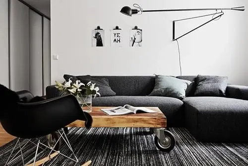 Modern Living Room Interior Mockup, minimal, photographic, muted