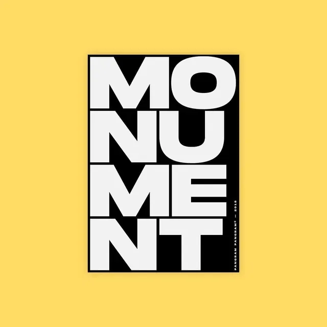 MONUMENT Wordmark Design, minimal, swiss, high-contrast