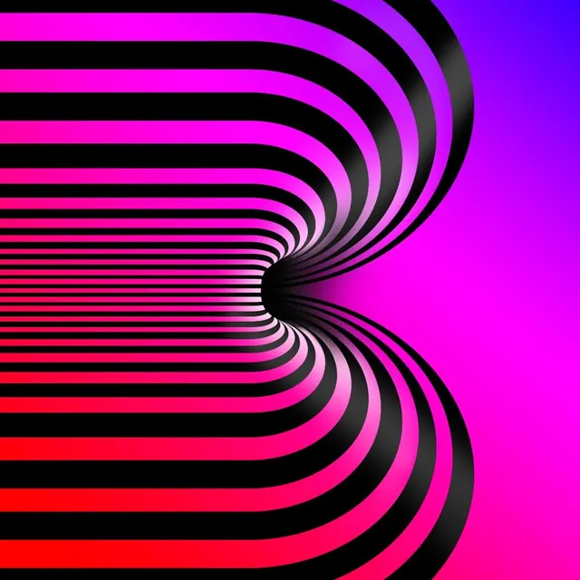 Abstract Gradient Wave Pattern, geometric, abstract, vibrant
