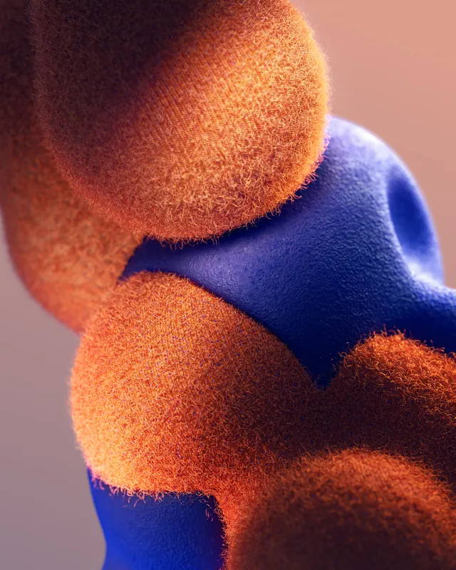 Abstract 3D Organic Shapes, organic, 3d-render, vibrant