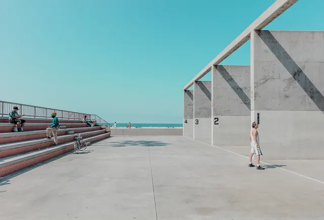 Minimalist Coastal Architecture Photography, minimal, geometric, light