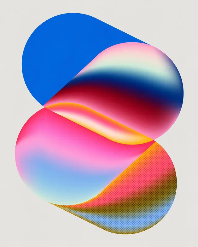 Abstract Gradient Fluid Shapes, gradient-heavy, abstract, vibrant