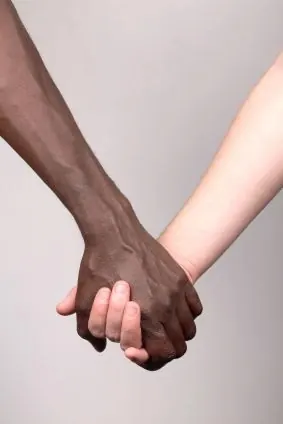 Interlocked Hands Close-up, minimal, photographic, high-contrast
