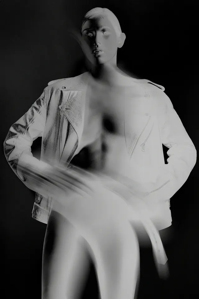 Motion Blur Portrait, monochrome, photographic, monochrome