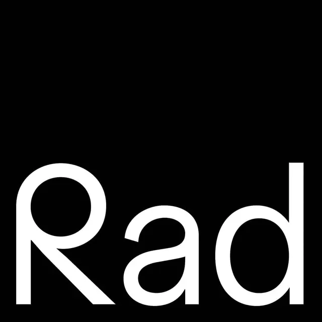 Rad Wordmark, minimal, dark-mode, dark