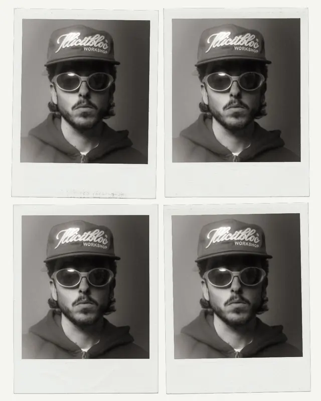 Male Portrait Identity System, monochrome, boxed, monochrome