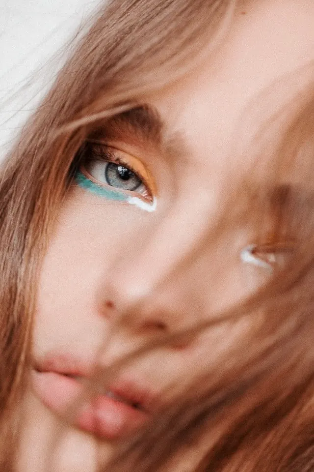 Abstract Portrait with Motion Blur, organic, photographic, warm