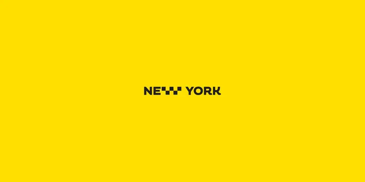 NEW YORK Wordmark, minimal, flat, vibrant
