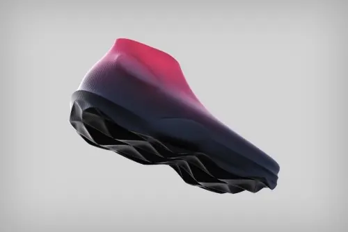 3D Gradient Sneaker Mockup, 3d-render, gradient-heavy, vibrant