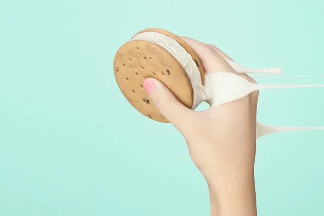Hand Holding a Cookie Mockup, minimal, photographic, light
