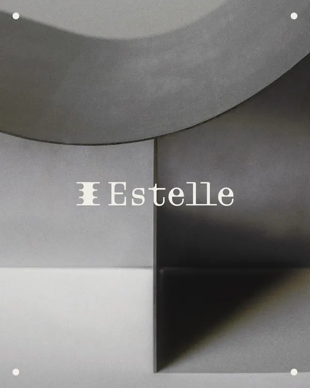 Estelle Logo Mockup, minimal, geometric, monochrome