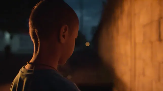 Profile of a Young Boy in Warm Light, photographic, organic, warm