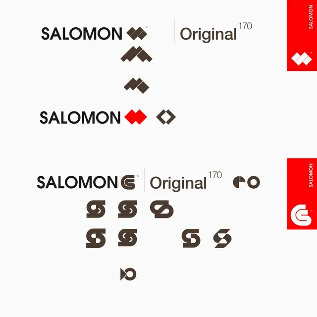 Salomon Brand Identity Exploration, minimal, corporate-clean, high-contrast