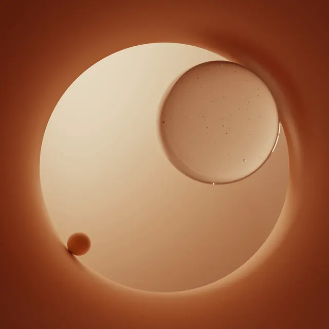 Abstract Spherical Gradient, minimal, 3d-render, warm