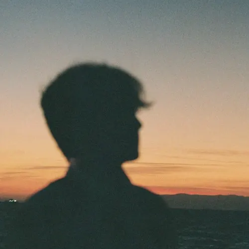 Silhouette at Sunset, minimal, photographic, warm