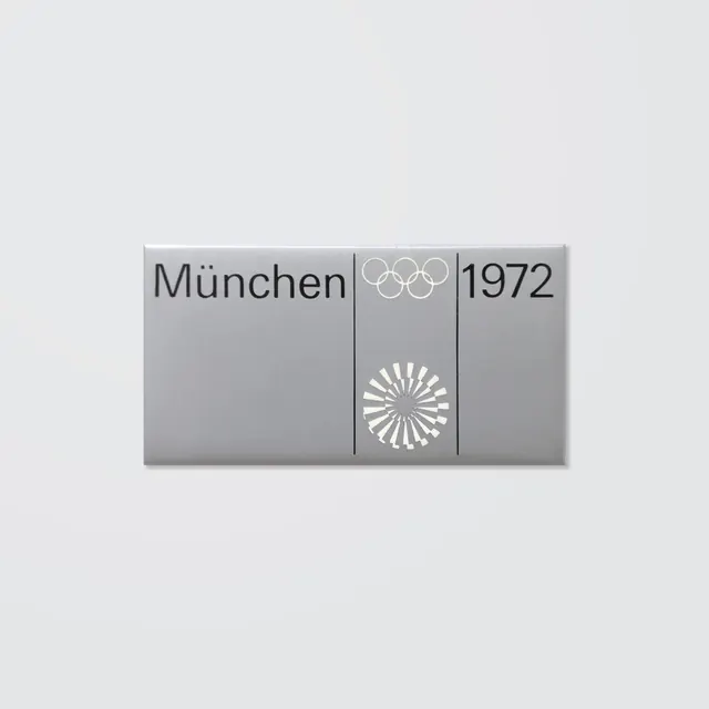 1972 Munich Olympics Logo Design, minimal, swiss, monochrome