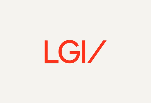 LGI/ Wordmark, minimal, corporate-clean, muted