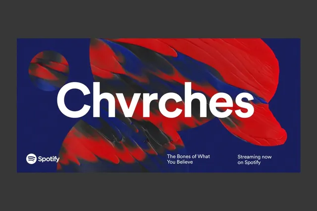 Chvrches Spotify Promotion, abstract, maximalist, high-contrast