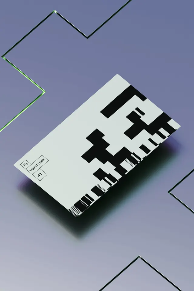 Abstract Geometric Identity Mockup, minimal, swiss, light