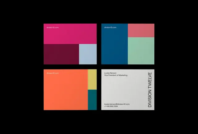 Geometric Color Block Identity System, minimal, swiss, vibrant
