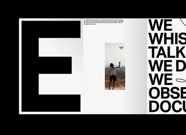Editorial Typography and Photography Layout, minimal, swiss, high-contrast