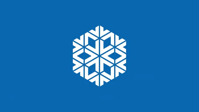 Geometric Snowflake Logo, minimal, geometric, cool