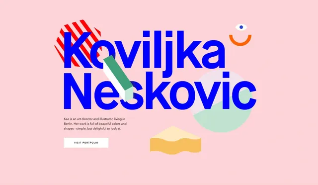 Kevilka Neskovic Identity Design, playful, geometric, vibrant
