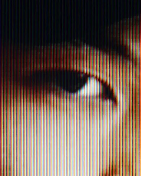 Close-up Eye Scan, dark-mode, retro, dark
