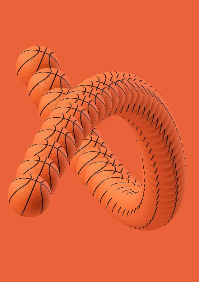 Abstract Intertwined Ribbons, minimal, geometric, vibrant