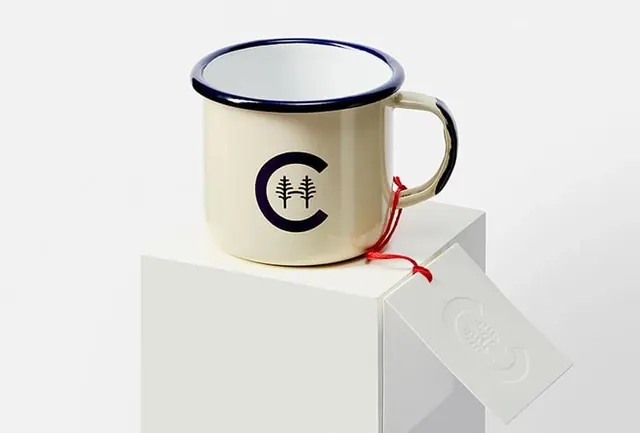 Mug Mockup with Logo, minimal, 3d-render, light