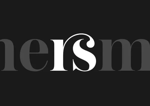 Wordmark with Stylized Lettering, minimal, monochrome, monochrome