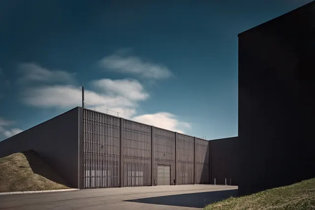 Modern Architectural Structure, minimal, geometric, dark