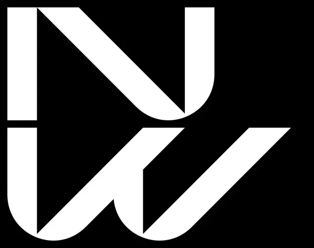 NW Monogram Logo, minimal, geometric, high-contrast