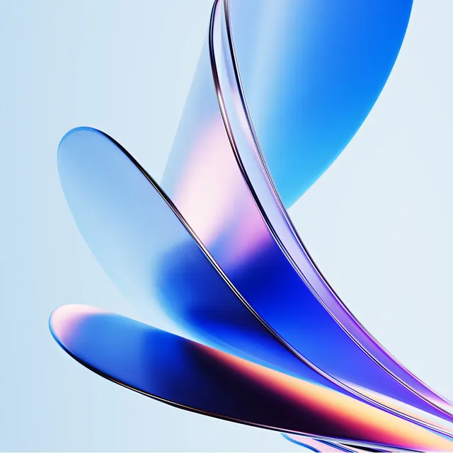 Abstract Gradient Ribbons, glassmorphism, gradient-heavy, vibrant