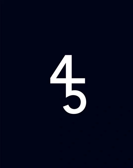 Overlapping Number Graphic, minimal, geometric, dark